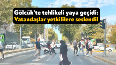 Gölcük D130 Karayolu üzerinde yer alan yaya geçidinde yayalar tehlike