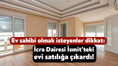 İzmit’in Yuvam Akarca Konutları’nda yer alan zemin kattaki daire borç