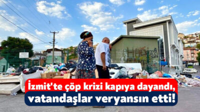 Kocaeli'nin İzmit ilçesindeki Serdar Mahallesi'nde yaklaşık bir haftadır toplanmayan çöp