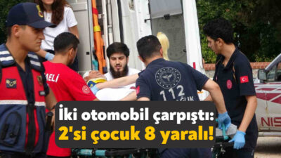 Kocaeli’de iki otomobilin çarpışması sonucu meydana gelen kazada 2’si çocuk