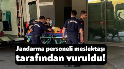 Kocaeli İl Göç İdaresi Müdürlüğü’nde görevli bir jandarma, meslektaşının