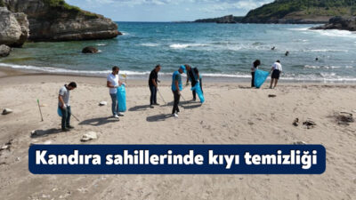 Kandıra ilçesinde Diriliş Koyu ve Uzunkum Sahili'nde gerçekleştirilen kıyı temizliği