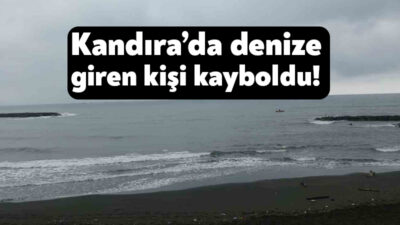 Kandıra’nın Bağırganlı Sahili’nde denize giren bir vatandaş suda kayboldu. Olay