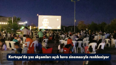 Kartepe Belediyesi’nin yaz aylarına özel düzenlediği açık hava sineması etkinlikleri,
