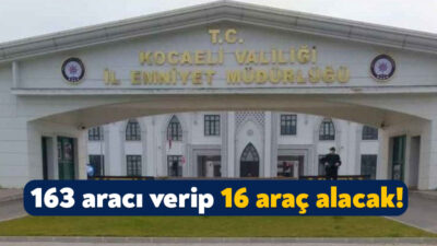 Kocaeli İl Emniyet Müdürlüğü hurda durumunda bulunan 163 aracı verecek