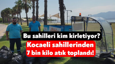 Kocaeli Büyükşehir Belediyesi, sahillerde düzenli temizlik çalışmaları yürüterek çevre kirliliğini