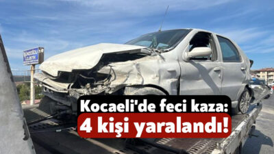 Kocaeli'nin Gebze ilçesinde sürücüsünün kontrolünden çıkan otomobilin bariyerlere çarpması sonucu