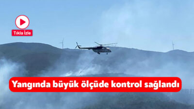 Kocaeli'nin Karamürsel ilçesinde çıkan orman yangınına karadan ve havadan yoğun