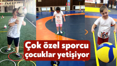 Körfez Belediyesi Spor Okulları bünyesinde özel gereksinimli çocuklara sağlıklı gelişim