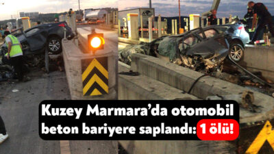 Kuzey Marmara Otoyolu’nda bugün akşam saatlerinde trafik kazası meydana geldi.