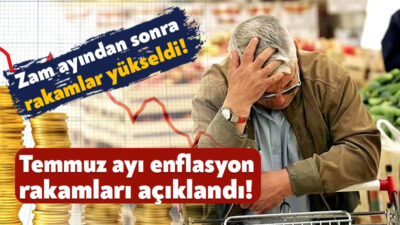 Türkiye İstatistik Kurumu, temmuz ayı enflasyon rakamlarını açıkladı. Buna göre,