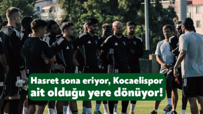 Kocaelispor’un 16 yıllık hasreti sona eriyor, Körfez ekibi yarın Süper