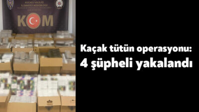 Kocaeli'nin İzmit ilçesinde düzenlenen kaçak tütün operasyonunda 4 şüpheli yakalandı.
