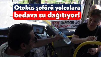 Kocaeli'nin Gölcük ilçesinde özel halk otobüsü şoförü, yevmiyesinden yolculara ücretsiz
