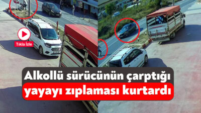 Kocaeli'nin Kandıra ilçesinde yolun karşısına geçmeye çalışan yayaya, alkollü olduğu