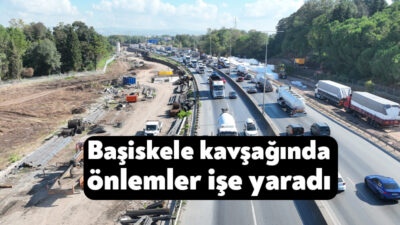 Kocaeli Büyükşehir Belediyesi’nin D-130’daki trafiği rahatlatmak adına başlattığı “Başiskele Kavşağı