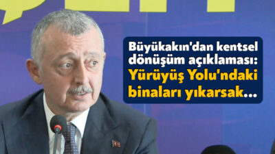 Kocaeli Büyükşehir Belediye Başkanı Tahir Büyükakın, bugün kentsel dönüşüme dair