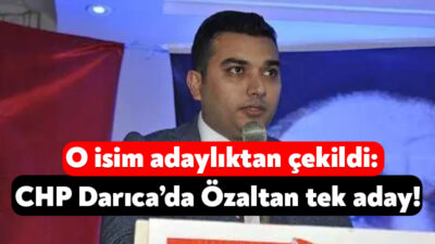 CHP Darıca’da hafta sonu yapılması beklenen kongrede Tuncer Saltaş adaylıktan