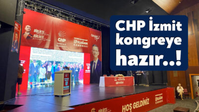 CHP İzmit İlçe 7. Olağan Kongresi bugün Süleyman Demirel Kültür