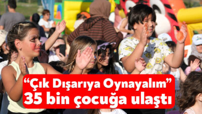 Kocaeli Büyükşehir Belediyesi, çocuklara yönelik düzenlediği “Çık Dışarıya Oynayalım” etkinliği