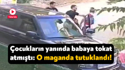 Gebze’de iki çocuğunu okula götüren baba, süratli gittiği için cip