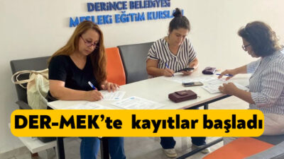 Derince Belediyesi Mesleki Eğitim Kursları’nda yeni dönem kayıtları başladı. Bu