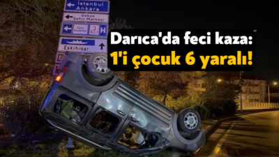 Kocaeli'nin Darıca ilçesinde iki ticari araç çarpıştı. Araçlardan birisi takla