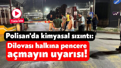 Kocaeli'nin Dilovası ilçesinde bulunan Polisan Kimya Fabrikası'nda kimyasal tankta sızıntı