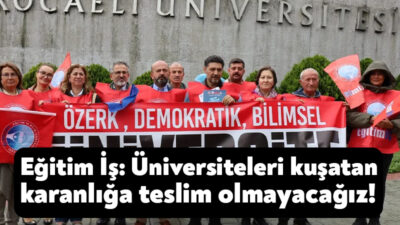 Eğitim İş Sendikası Türkiye genelindeki üniversitelerde ortak basın açıklaması düzenledi.