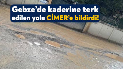 Gebze’nin Pelitli Mahallesi’ne giden yolun bir süredir yapılmamasına Gebzeli bir