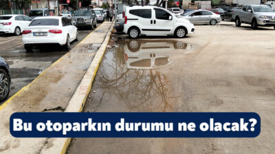Kartepe’de yağmur sonrası otopark sahasında su birikintisi oluştu. Kartepeliler yaptığı