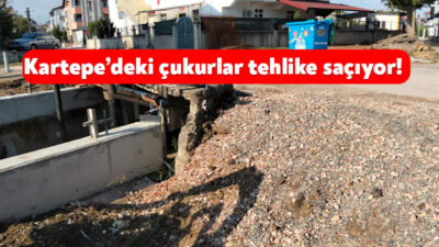 Kartepe’nin Dumlupınar Mahallesi’nde çekilen bir fotoğraf, mahalledeki birçok sorunu gözler