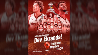 A Milli Basketbol Takımımızın Avrupa Şampiyonası coşkusu, Kocaeli’de Büyükşehir Belediyesi’nin