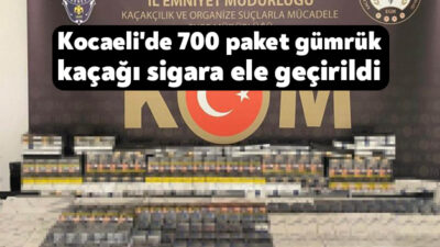 Kocaeli'nin Kartepe ilçesinde bir araçta yapılan aramada 700 paket gümrük