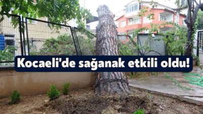 Kocaeli'de sabaha karşı etkisini gösteren sağanak yağış, kent genelinde caddeleri