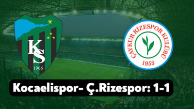 Trendyol Süper Lig'in 6.haftasında Kocaelispor seyircisi önünde Çaykur Rizespor ile