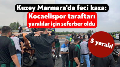 Kuzey Marmara Otoyolu Sakarya geçişinde aynı istikametteki iki otomobilin
