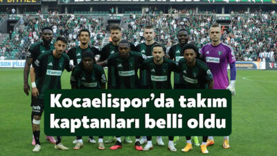Kocaelispor’da lig kadrosunun netleşmesinin ardından takım kaptanları belli oldu. Teknik