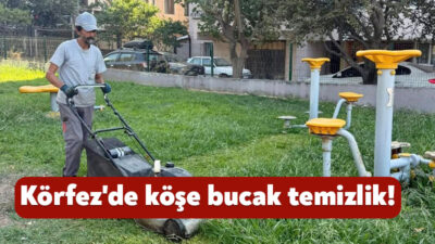 Körfez Belediyesi Park ve Bahçeler Müdürlüğü ekipleri, ilçe genelinde bulunan