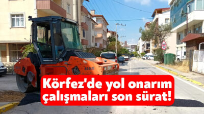 Körfez Belediyesi, ilçe genelinde zamanla deforme olan yollara hızlı şekilde