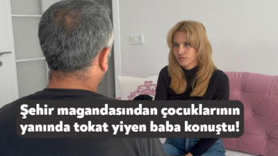 Evlatlarını okula götürürken, yanından hızlı geçen sürücüyü uyardığı için çocuklarının