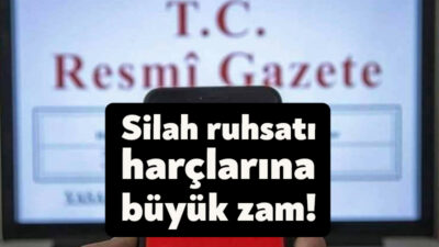 Silah taşıma ve bulundurma harçlarına Cumhurbaşkanı Kararı ile yüzde 100