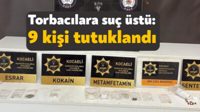 Kocaeli Emniyet Müdürlüğü Narkotik Suçlarla Mücadele Şube Müdürlüğü ekipleri, İzmit,