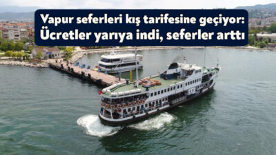 Kocaeli'de 8 Eylül’den itibaren deniz ulaşımında kış tarifesine geçiliyor. Sefer