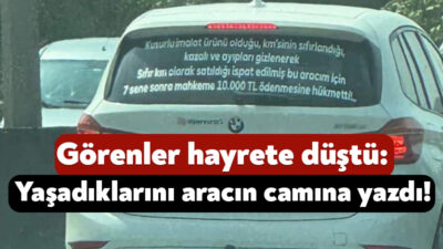 Kocaeli'de bir sürücü, sıfır kilometre diye satın aldığı BMW