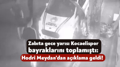 Kocaeli'nin Derince ilçesinde geçtiğimiz gece zabıta ekipleri tarafından toplanan bayraklara