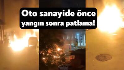 Kocaeli'nin Çayırova ilçesinde sabah saatlerinde bir oto tamirhanesinde çıkan yangının