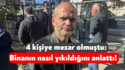 Kocaeli'nin Gebze ilçesinde 4 kişiye mezar olan binanın yanında oturan