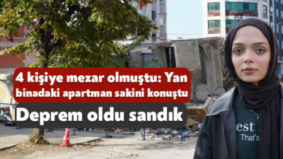 Kocaeli'nin Gebze ilçesinde 4 kişiye mezar olan binanın yanındaki apartmanda