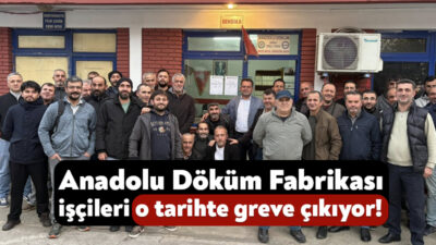 Körfez’de faaliyetlerini sürdürmekte olan Anadolu Döküm Fabrikası’nda grev kararı alındı.